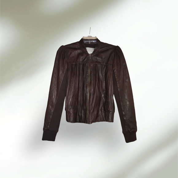 hinge Jackets & Blazers - Hinge Brown Leather Jacket size Small